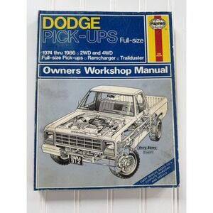 Haynes Repair Manual 912 Dodge Full Size Pick-Ups 1974-1986 - 2 WD and 4WD